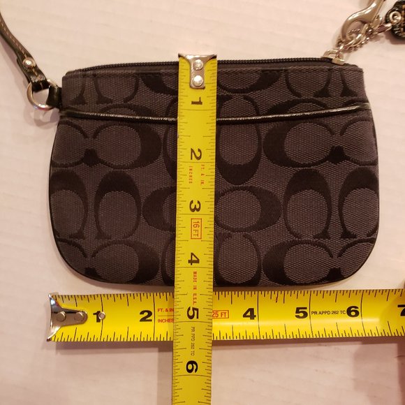 Coach Black Wristlet with Signature Canvas - Picture 14 of 15